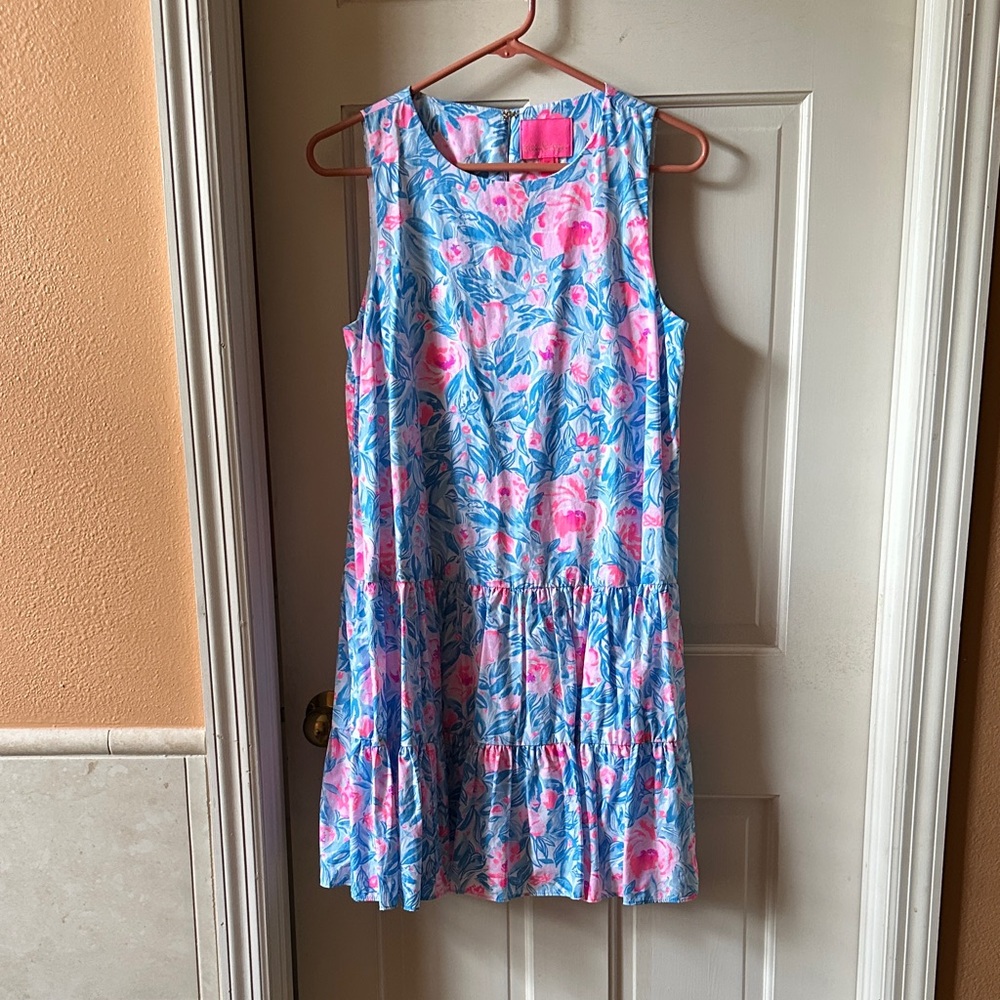 Lilly Pulitzer Blue and Pink Floral Dress